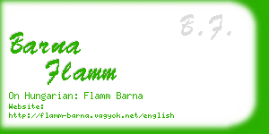 barna flamm business card